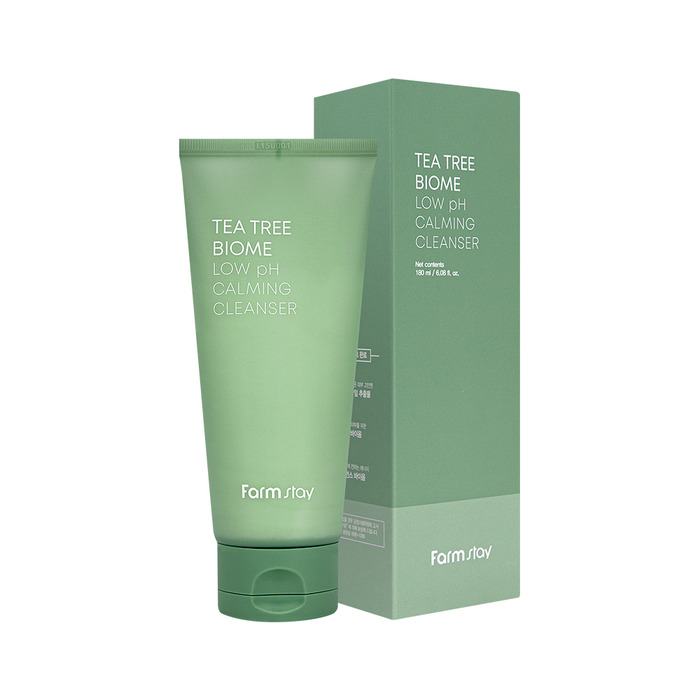 Farmstay - Üz Üçün pH Neytral Sakitləşdirici Köpük (Farmstay Tea Tree Biome Low PH Calming Cleanser)